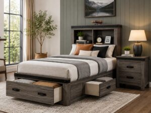CERES Twin Storage Bed & Night Stand